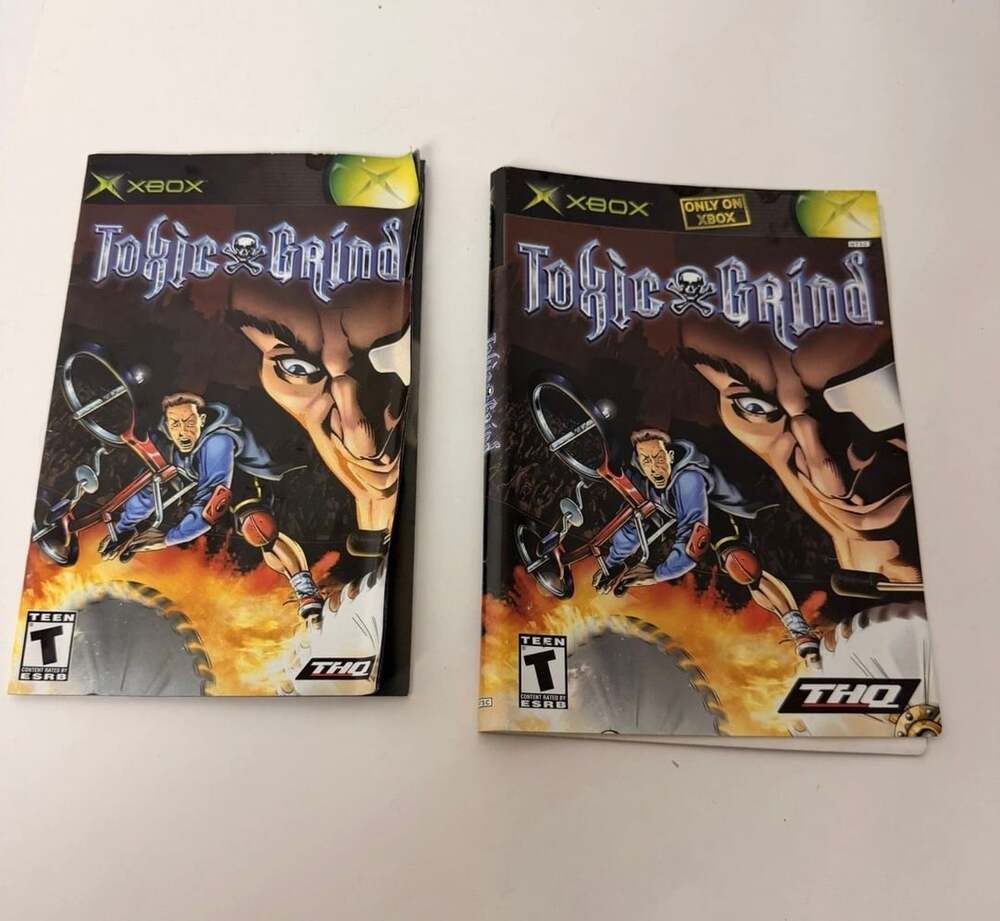 THQ Toxic Grind Xbox Manual Insert replacement only